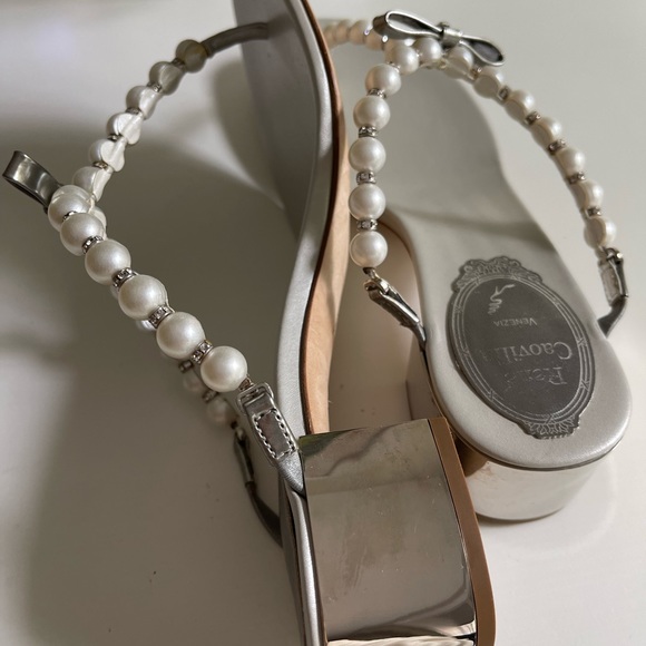 Rene Caovilla Crystal Pearl Thong Sandals women’s size 6 - Picture 7 of 12